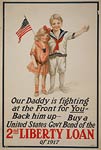 Our daddy is fighting at the front - World War I Poster