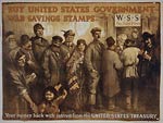United States government war savings stamps WWI Poster