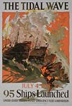 The tidal wave - July 4, 1918 - World War I Poster