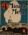 4 minute men Washington Committee - World War I Poster