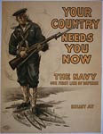 The Navy, our first line of defense - World War I Poster