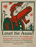 German World War One Poster - Leset die Asuw!