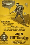 Join the 148th Battalion Canada WWI Poster