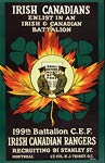 Irish Canadians - maple leaf and shamrock - WWI Poster