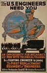 The US Engineers need you WWI War Poster