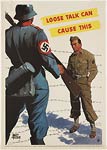 Loose talk can cause this. American WWII Poster