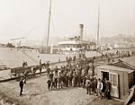 Longshoremen receiving wages alongside Bodo Steamship