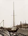 Reliance Yacht in dry dock, America Cup Races 1903