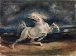 Eugene Delacroix Horse Frightened by Lightning