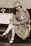 Mademoiselle Rhea (dancer) wearing garter flask 1920's